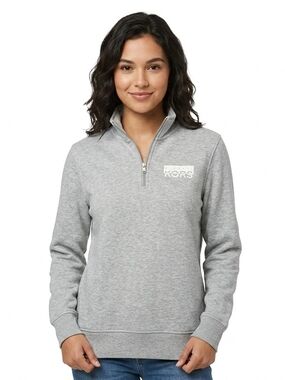 Michael Kors Women's Gray Quarter-Zip Pullover